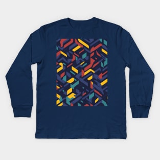 Colorful Geometric Pattern Kids Long Sleeve T-Shirt